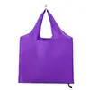 En stock bolsa de compras plegable multicolor 210T, fabricantes bolsa de supermercado de poliéster grueso bolsa publicitaria al por mayor