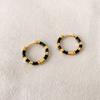 Japonés y Coreano Nueva Moda Simple Gota de Aceite Hebilla de Oreja Pequeño Cobre Chapado en Oro Aretes de Lujo Ligero de Alta Gama para Mujer