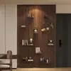 Estante Organizador de Pared Decorativo Perforado Color Nogal para Entrada