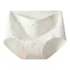 Ropa interior de algodón para bebé clase A para mujer, cintura media, sin costuras, 10A antibacteriana, algodón sin tintes, entrepierna extendida, ropa interior de triángulo para niña joven