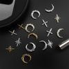 Celebridad de Internet Nuevo Estilo Retro Simple Combinación Versátil Aleación Estrella Luna Creciente Decoración para Uñas HJ0690