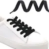 Cordones Negros y Blancos de una Sola Capa de 8 mm para Aj, Fabricante con Stock, Zapatos Deportivos Casuales, Cordones Planos de Caña Alta para Uso Diario Casual
