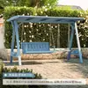 Columpio de Madera Resistente a la Corrosión de Moda para Patios Exteriores en Jardines Pequeños, Columpio Infantil de Madera Maciza para Balcones Interiores en Apartamentos Pequeños, Columpio Individual para Ocio en Casa