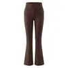 Nuevos pantalones de yoga para mujer para uso en exteriores, ligeramente acampanados, estilo americano, finos, de cintura alta, control de abdomen, adelgazantes, realzadores de glúteos, pantalones casuales para deportes y fitness
