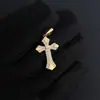 Diseño de Estilo Nicho Hip-Hop Europeo y Americano Colgante de Cruz Plata S925 Incrustada con Moissanita Vvs, Modelo Más Vendido Transfronterizo