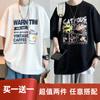 Nuevos Tops 2025 Nueva Moda Camisetas de Manga Corta para Hombre y Mujer, Estampado de Patrón Simple a la Moda, Verano Holgado y Casual