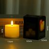 Vela electrónica de boca plana con forma de bala, luz LED intermitente, decoración transfronteriza