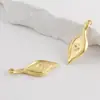 Accesorios de Colgante de Hoja de Acero Inoxidable 304, Galvanoplastia al Vacío Tridimensional, Diseño de Hoja de Oro de 18K para Hacer Collares y Pulseras