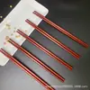 Palillos de Bambú Imitación Sándalo Rojo para Uso Doméstico 5 Pares 10 Pares Vajilla China de Alta Calidad Fabricante de Palillos Venta al por Mayor