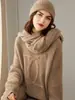 Bufanda de Punto Suave y Elegante 100% Cachemir Puro para Mujer, Chal Largo de Doble Uso y Calentador de Cuello Otoño e Invierno 2026