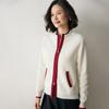 Suéter de Cachemira con Cremallera Otoño e Invierno 2025 Nuevo Cardigan Tejido para Mujer con Cuello Alto Estilo Coreano Holgado Aspecto Adelgazante Chaqueta Gruesa