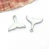 Colgante de Cola de Sirena de Acero Inoxidable de 10 mm con Goteo de Aceite para Pulsera, Collar, Accesorios de Joyería de Moda Europea y Americana