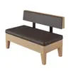 Sofá Booth de Madera Maciza para Restaurante Estilo Chino Sencillo, Booth para Casa de Té, Juego de Mesa y Sillas para Restaurante Hunan-Chuan, Mesa y Sillas Comerciales de Madera Maciza