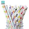 Productos Nuevos Transfronterizos Color Blanco Popote de Papel de Lunares Grandes Boda Fiesta de Cumpleaños Popote Popote de Papel Desechable