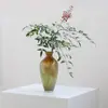 Estilo Chino Sencillo Boca Pequeña Patrón Degradado Hecho a Mano Creativo Jarrón Flor Mesa de Comedor Entrada Hogar Campana Caballo Borracho Madera Jarrón