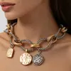 Exagerada Cadena Europea y Americana Moneda Luz de Lujo Simple Exquisito Collar Estilo Bohemian Verano Vacaciones Transfronterizo Venta al por Mayor