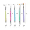 Set de 5 bolígrafos para decoración de uñas de doble punta con polvo dorado y mangos de acrílico, set de pinceles para decoración de uñas para punteado, tallado, degradado y dibujo de líneas