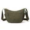 Bolsa Transversal de Ombro Único, Bolsa de Nylon Repelente à Água, Múltiplos Compartimentos, Grande Capacidade, Leve, Casual, Estilo Simples