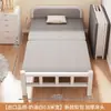Cama plegable, marco de hierro extra grueso, cama pequeña para uso doméstico, adecuada para siestas, dormitorios, adultos, cama fácil de montar, cama extra para dormitorio, cama para apartamento de alquiler