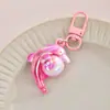 Colgante de Delfín Lindo Electroplateado Bicolor de Caramelo Acrílico Colgante DIY Colgante de Llavero Adornos para Colgar en Mochilas de Estudiantes