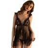 Camisón de tentación sexy Tao Tao Nai, ropa interior sexy para mujer, pijama con tirantes y abertura en el pecho, ultrafino