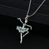 2701 queijo azul mar novo joia liga diamante cor de balé diamante colar feminino popular versátil atacado