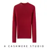 Suéter de Cachemira 100% Puro Ajustado sin Costuras Cuello Semiamantado Suéter para Mujer Otoño e Invierno Delgado de Punto Suéter Básico Color Puro Ropa Interior