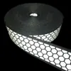 2,5cm Tecido com Padrão Xadrez Colmeia Alto Brilho Refletivo Fita de Segurança para Corrida Noturna e Ciclismo Acessórios de Vestuário Cinto Decorativo Fabricante