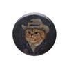 Comércio exterior mais vendido formato de gato redondo de desenho animado lata broche ins personalidade letras distintivo acessórios