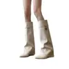 Botas altas hasta el muslo, botas hasta la rodilla, botas de tacón alto, botas con hebilla, botas de otoño/invierno, botas estilo cinturón, botas estilo coreano