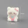 Nuevo Dibujo Animado 3D Gato Kt Figurita Colgante DIY Pegamento Crema Decoración Escena de Coche Accesorios de Resina