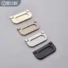 Moderno Simple Alambre Dibujado Aleación de Zinc Dorada Sin Taladro Puerta de Gabinete Tatami Cajón Puerta Invisible Manija Oculta Manija Plana