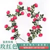 Haste de Rosa Artificial para Pendurar na Parede, 9-16 Flores de Rosa Artificiais, Flores Artificiais de Plástico para Decoração de Interior de Casa Sala de Estar