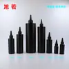 Frasco de Gel UV para Nail Art, Frasco de Gel Sem Sombra, Frasco de Plástico Preto HDPE, Frasco de Plástico Spray Bloqueador de Luz, Frasco de Apertar com Tampa de Bico Pontiagudo