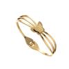 Pulsera de Acero de Titanio Estilo Francés Nuevo para Mujer Personalidad Simple Hueca Mariposa Diamante Apertura Joyería Pulsera Elegante para Mujer que Combina con Todo