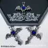 Serie Estilo Oscuro Colgante de Alas de Corazón y Murciélago con Cruz Colgante Pulsera de Cuentas DIY Collar Pendientes Accesorios