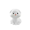 Decoración de micro paisajismo animal de dibujos animados lindo perro blanco cachorro de dibujos animados travieso accesorios de planta de resina