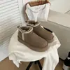 Botas de neve Henan Sangpo, de sola grossa, mini, botinhas curtas de lã tricotada, 20656