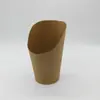 Venta Directa de Fábrica Taza para Papas Fritas con Boca Inclinada Desechable Papel Kraft Nuggets de Pollo Palomitas de Pollo Caja de Snacks Vaso de Papel para Comida Rápida