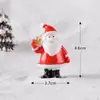 Novo Natal Velho Homem Boneco de Neve Trenó Micro Paisagem Enfeites de Neve Natal Meia Presente Sino Resina Artesanato