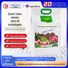 Bolsa de embalagem especial de quatro lados portátil para solo nutritivo especial para flores bolsa de embalagem plástica cor composta impressão plástica bolsa de mão