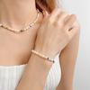 Estilo Francés INS Moda Lujo Ligero de Alta Gama Elegante traje Joyería Simple Natural Pulsera Collar de Perlas de Agua Dulce para Mujer