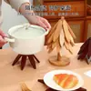 Descanso de Panela de Madeira Maciça, Jogo Americano, Descanso Anti-Queimadura, Sensação de Alto Nível, Marca One Tree, Descanso de Panela Doméstico Resistente a Altas Temperaturas, Porta-Copos, Descanso de Mesa, Descanso para Caçarola