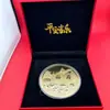 Pastel de Concha de Agua con Pan de Oro en la Superficie, Pastel Dorado 520 Feliz Cumpleaños Princesa, Por Favor Hazte Rico, Regalo Souvenir de Tienda Dorada