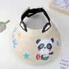 Chapéu protetor solar infantil de verão para meninos e meninas, chapéu alto vazio, chapéu protetor solar para bebês, chapéu fino ultravioleta, desenho animado, panda, chapéu de sol