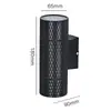 Lámpara de pared exterior impermeable de venta caliente transfronteriza iluminación personalidad abs impermeable cuadrada redonda decorativa led super brillante hotel pared