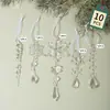 Zicheng 2023 novos suprimentos de decoração de Natal Tira de gelo de Natal Floco de neve transparente Borda de gelo Cone de gelo falso acrílico