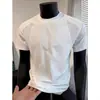 Camiseta de Verano para Hombre de Malla Blanca Patchwork Transpirable de Secado Rápido Manga Corta Hilo de Hielo Fresco Hombro Normal Deportiva Media Manga