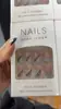 Liquidación de arte de uñas con hojas de purpurina dorada estilo francés, 24 piezas en forma de T, uñas postizas cortas, medianas y largas estilo europeo y americano