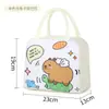 Bolsa de almuerzo de dibujos animados para niños, bolsa de almuerzo portátil de gran capacidad, lonchera engrosada, linda bolsa de almuerzo para exteriores para estudiantes